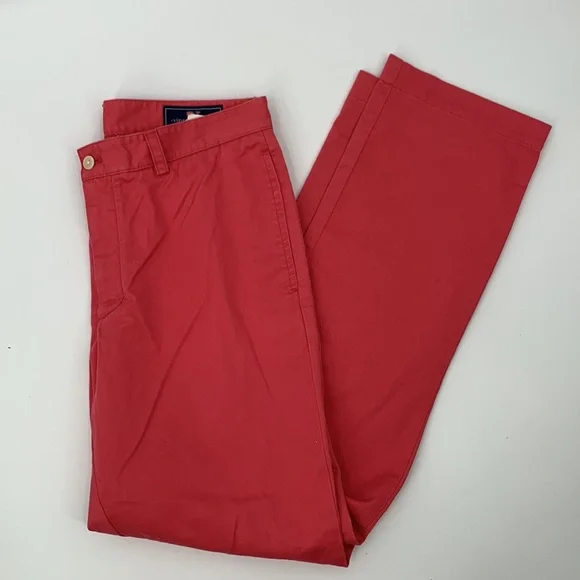 Vineyard Vines Pants Mens size 32 Cotton Slim Fit Club Pant Salmon pink Preppy - Picture 6 of 7